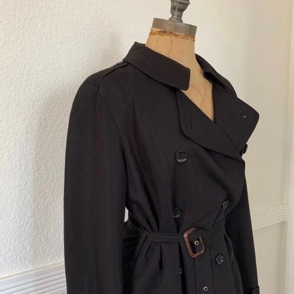 Joe’s Jeans Black Trench Coat - Picture 4 of 11